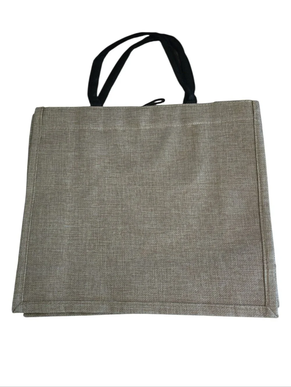 Salem Massachusetts Linen Tote in Tan and Black